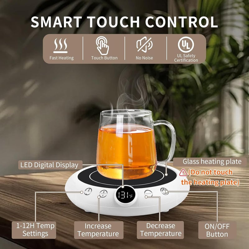 EIHO Coffee Mug Warmer, Valentines Day Gifts for Her Wife Girlfriend Daughter Him, Electric Cup Warmer for Desk, Candle Warmer Plate 8-Temp Setting & 1-12H Timer, Birthday Gifts for Women Men - Image 2